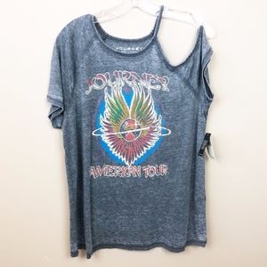 NWT Lucky Brand / Journey Band Burnout Tee